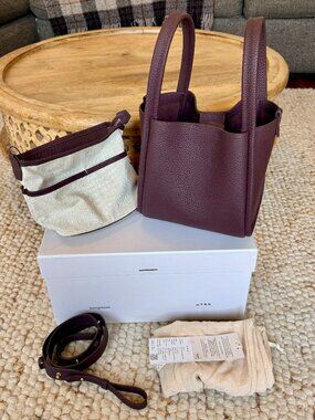 Songmont Medium Song Bag in Burgundy Leather